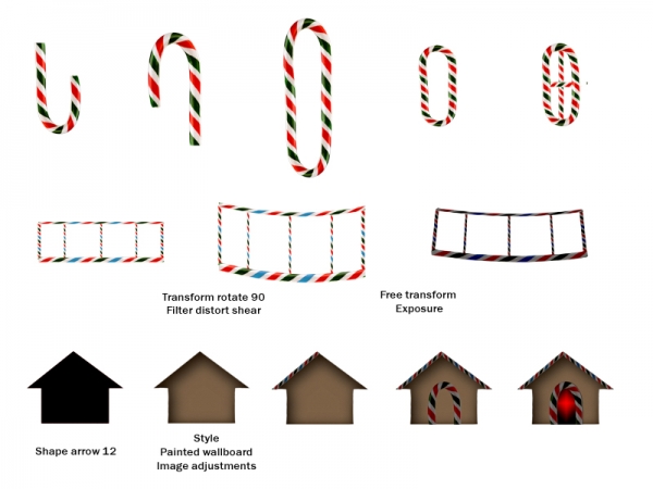 Creation of Candy cane lighthouse: Step 2